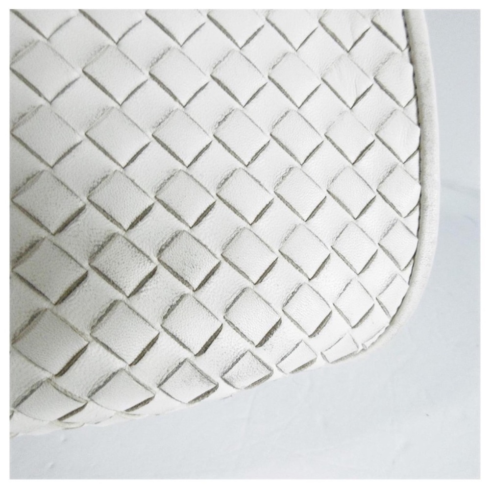 Bottega Veneta Off White Intrecciato Leather Hobo Rare Vintage Bag - Picture 4 of 12